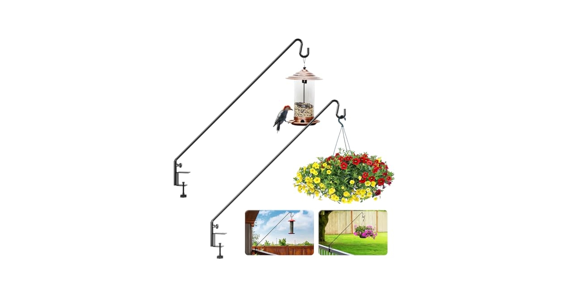 How to Hang Bird Feeder off Second Story Brick Deck