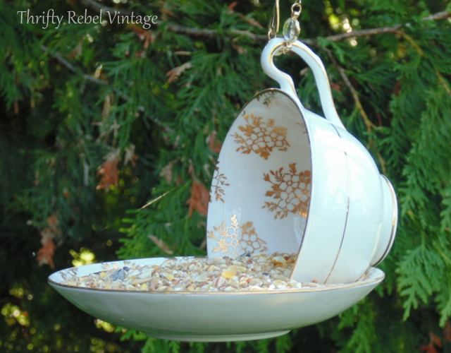 How to Make Hanging Cup And Saucer Bird Feeder
