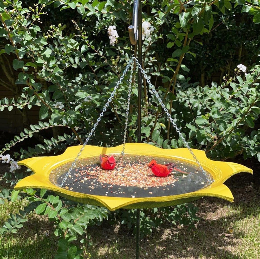 How to Make Recycled Tire Bird Feeder