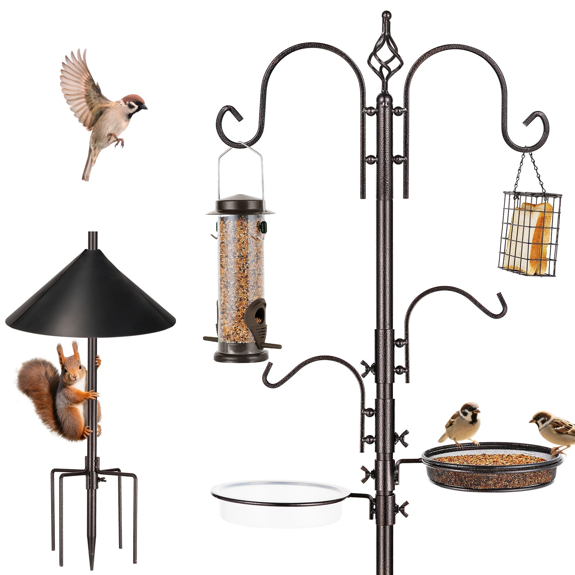 How to Say Up a Bird Feeder Pole