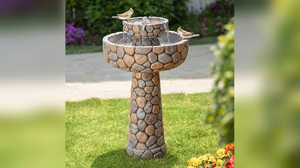 2 Tier Bird Bath Fountain