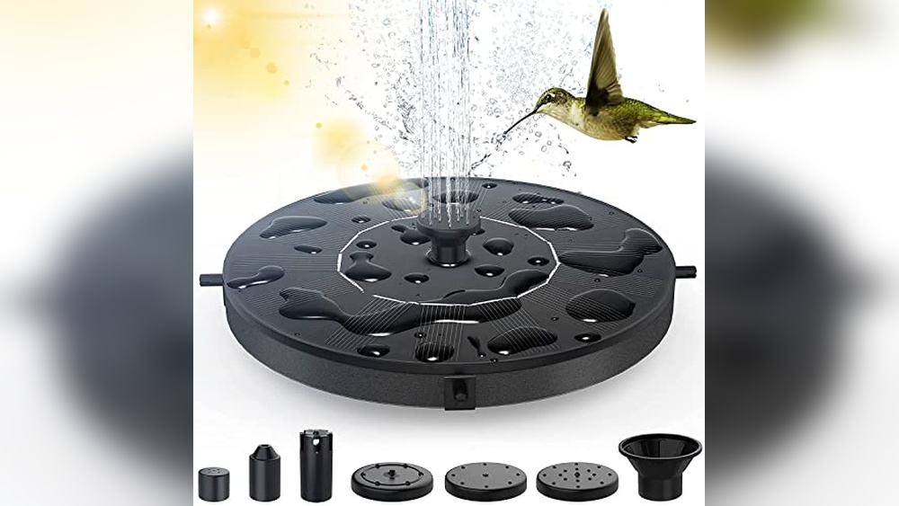 Floating Solar Fountain for Bird Bath
