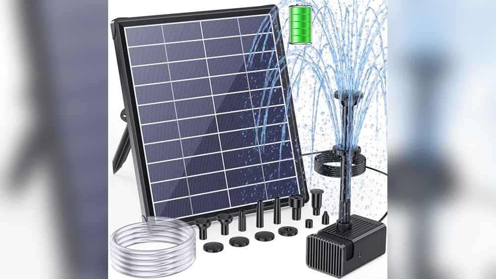Solar Bird Bath Fountain With Battery Backup